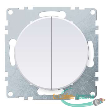 Механизм выключателя 2-кл. СП Florence 10А IP20 бел. 1E31501300 OneKeyElectro 2172776