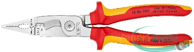 Клещи электромонтажные VDE 6-в-1 L-200мм Knipex KN-1386200