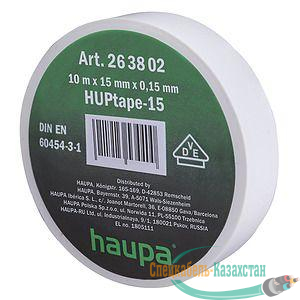 Изолента ПВХ 19мм (рул.20м) d74мм бел. HAUPA 263844