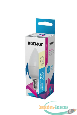 Лампа светодиодная CN 7.5Вт 220В E14 3000К Космос LkecLED7.5wCNE1430
