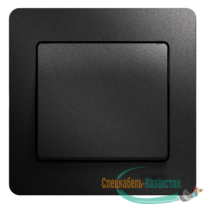 Выключатель 1-кл. СП Glossa 10А IP20 10AX в сборе антрацит SchE GSL000712