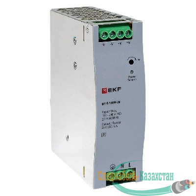 Блок питания на DIN-рейку 120Вт Uвх ~ 220В AC Uвых - 24В DC постоянного тока EKF DR-E-120W-24