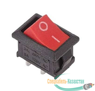 Выключатель клавишный 250В 6А (2с) ON-OFF красн. Mini (RWB-201 SC-768) Rexant 36-2111