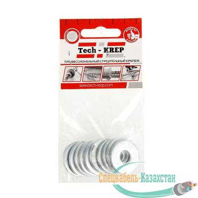 Шайба кузовная M10 цинк. DIN 9021 (уп.10шт) пакет Tech-Krep 103039