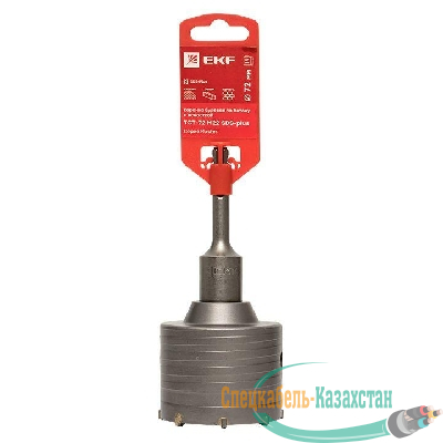 Коронка буровая по бетону с оснасткой TCT-72 М22 SDS-plus Master EKF tct-72-m22