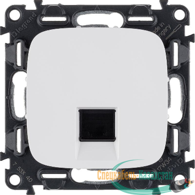Розетка компьютерная 1-м Valena Allure RJ45 кат.5E UTP с лицев. панелью механизм бел. Leg 753740