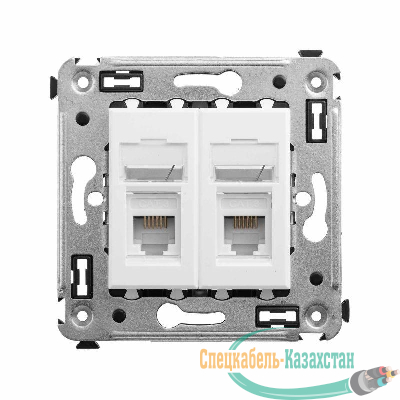 Розетка телефонная 2-м СП Avanti "Белое облако" RJ12 DKC 4400314