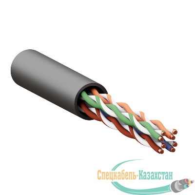 Кабель витая пара U/UTP кат.5E 4 пары solid внешн. LDPE черн. TERACOM EKF TRC-5EUTP-04PE-BK-OUT3