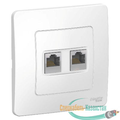 Розетка компьютерная 2-м СП BLANCA RJ45 кат.5e бел. SchE BLNIS045451