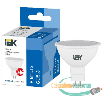 Лампа LED MR16 софит 9Вт 230В 6500К GU5.3 ИЭК LLE-MR16-9-230-65-GU5
