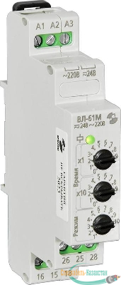 Реле времени ВЛ-61М 24В AC-DC/220В AC 10 режимов 0.1с.9.9ч Реле и Автоматика A8223-76911366