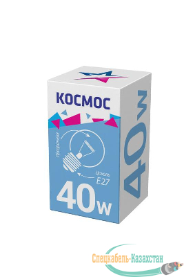 Лампа накаливания Шар 40Вт E27 прозр. Космос LKsmSSpCL40E27v2