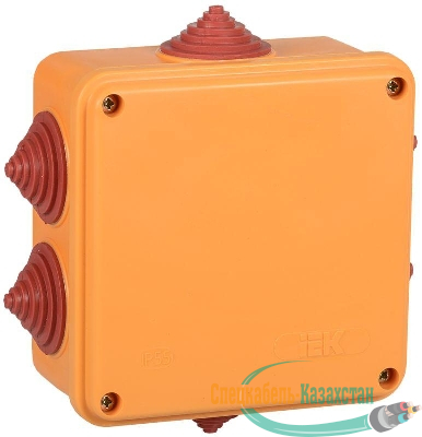 Коробка распаячная огнестойкая ПС 100х100х50 4P 4кв.мм IP55 6 вводов IEK UKF30-100-100-050-4-4-09