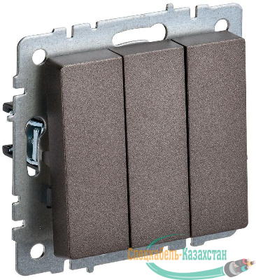 Выключатель 3-кл. СП BRITE ВС10-3-0-БрТБ 10А механизм бронза IEK BR-V30-0-10-K45
