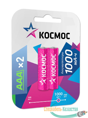 Аккумулятор R03 NI-MN 1000мА.ч BP-2 (блист.2шт) Космос KOCR03NIMH(1000MAH)