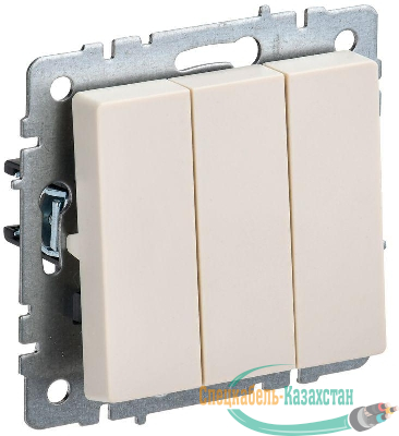 Выключатель 3-кл. СП BRITE ВС10-3-0-БрКр 10А механизм беж. IEK BR-V30-0-10-K10