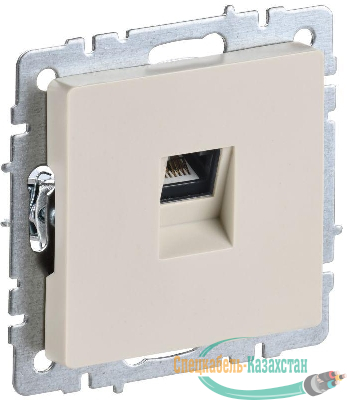 Розетка компьютерная СП RJ45 кат.5E BRITE РК10-БрКр механизм беж. IEK BR-K10-1-K10