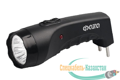 Фонарь аккумуляторный ручной AccuF2-L04-bk 4LED 2 режима: 100проц./25проц. аккум. 0.4А.ч выдвижная вилка индикатор зарядки черн. ФАZА 5000797