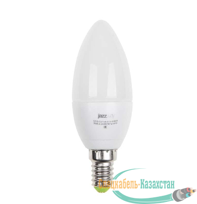 Лампа светодиодная PLED-ECO-C37 5Вт свеча 4000К бел. E14 400лм 220-240В JazzWay 1036865A