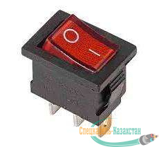 Выключатель клавишный 250В 6А (3с) ON-OFF красн. с подсветкой Mini (RWB-206; SC-768) Rexant 36-2150
