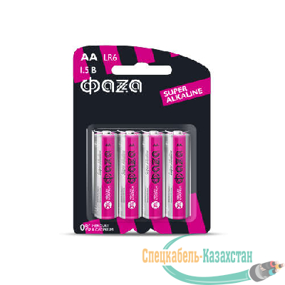 Элемент питания алкалиновый LR6 Super Alkaline BL-4 (уп.4шт) ФАZА 4895205000285