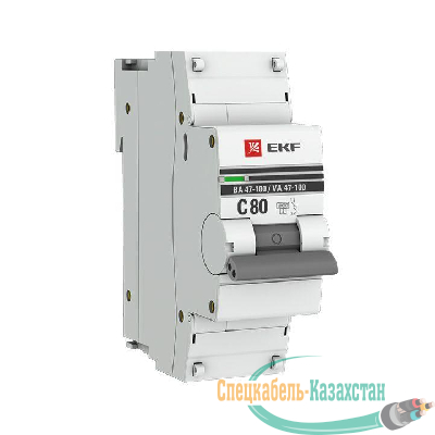 Выключатель автоматический модульный 1п C 80А 10кА ВА 47-100 PROxima EKF mcb47100-1-80C-pro