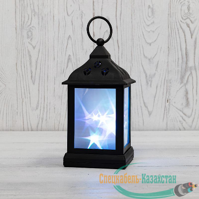 Фонарь декоративный 11х11х22.5см RGB эффект мерцания корпус черн. Neon-Night 513-064