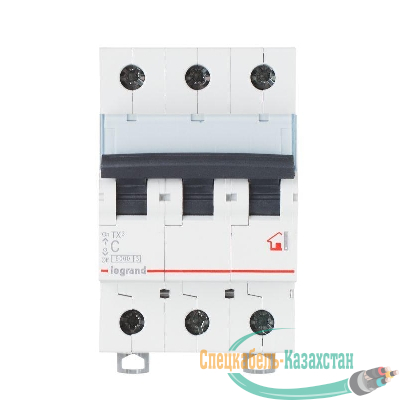 Выключатель автоматический модульный 3п C 6А 6кА TX3 6000 3мод. 400В Leg 404053