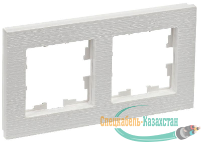 Рамка 2-м BRITE РУ-2-Бр бел. рифленый IEK BR-M22-51-K01