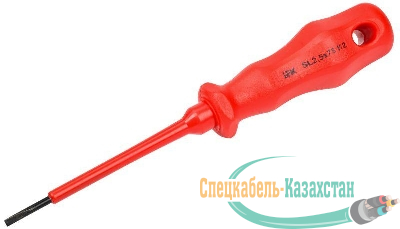 Отвертка диэлектрическая шлицевая SL2.5х75 K2 1000В ARMA2L 3 IEK A2L3-SC30-K2-SL-25-075