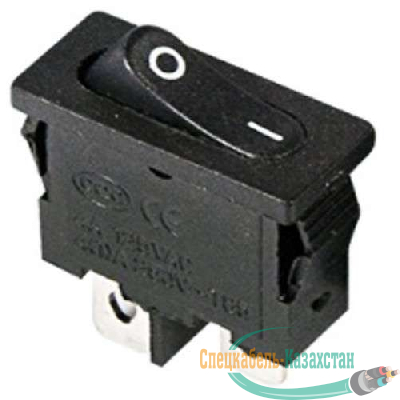 Выключатель клавишный 250В 6А (2с) ON-OFF черн. Mini (RWB-103; SC-766; MRS-101-5) Rexant 36-2050