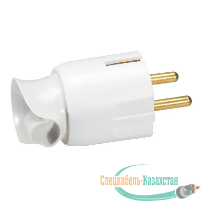Вилка электрич. каб. Helium 16А 2P+E поворот. бел. Leg 050172