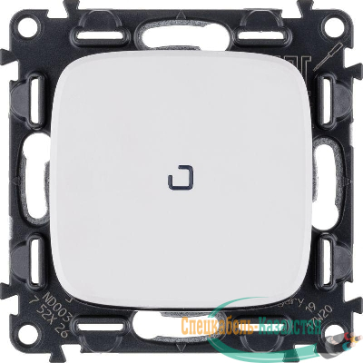 Переключатель 1-кл. СП Valena Allure 10А IP20 250В 10AX с подсветкой с лицев. панелью безвинтов. зажимы механизм бел. Leg 752726