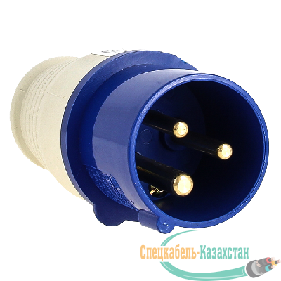 Вилка эл. каб. 16А 2P+РЕ 220В IP44 (013) EKF ps-013-16-220
