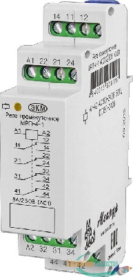 Реле промежуточное МРП-4-1 ACDC230В УХЛ4 4 переключ. контакта коммутируемый ток до 8А Меандр A8302-16938117