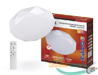 Светильник светодиодный COMFORT DIAMOND 120Вт 230В 3000-6500К 9600лм 500х80мм с пультом ДУ IN HOME 4690612035055