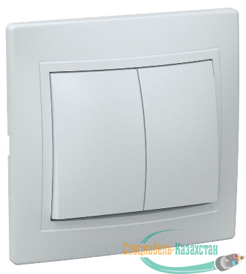 Выключатель 2-кл. СП КВАРТА 10А IP20 ВС10-2-0-КБ бел. ИЭК EVK20-K01-10-DM