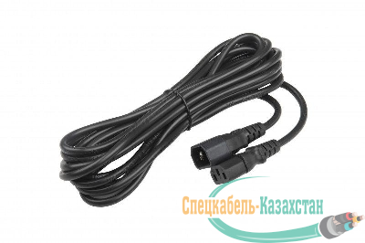 Кабель питания PWC-IEC13-IEC14-5.0-BK монитор-компьютер IEC 320 C13 - IEC 320 C14 (3х1.00) 10А прямая вилка 5м Hyperline 34926