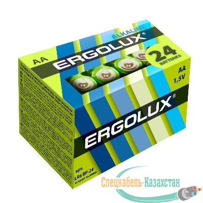 Элемент питания алкалиновый AA/LR6 1.5В Alkaline BP-24 (уп.24шт) Ergolux 14212