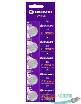 Элемент питания литиевый CR2025 3В 2021 BL-5 (уп.5шт) DAEWOO 5030206