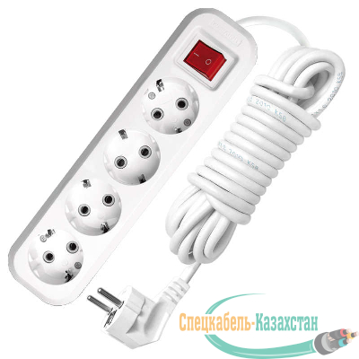 Удлинитель 4х3м с заземл. 16А IP20 S-304 с выкл. ПВС 3х1 UNIVersal 9631990