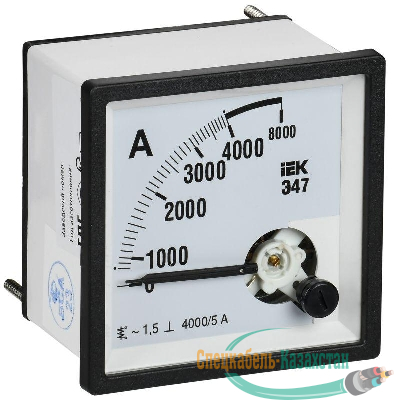 Амперметр Э47 4000/5А класс точн. 1.5 72х72мм IEK IPA10-6-4000-E