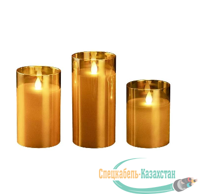 Свеча декоративная CL7-SET3-gd (компл. 3-х свечей зол.) ФАZА 4895205018822