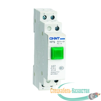 Кнопка модульная NP9-10/1 без подсветки 1НО зел. (R) CHINT 584052