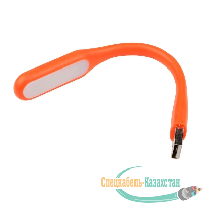 Фонарь-светильник переносной TLD-541 Orange 6LED прорезин. ЗУ USB картон оранж. Uniel UL-00000252