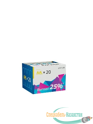 Элемент питания алкалиновый AA/LR6 (уп.20шт) КОСМОС KOCLR620BOX