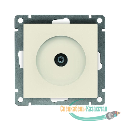 Розетка телевизионная TV 1-м СП Афина механизм сл. кость (ivory) Universal A0027-I