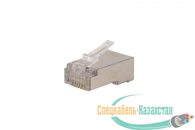 Разъем легкой оконцовки RJ45 (8P8C) под витую пару кат.5E экранир. 50 µ"/ 50микродюйм PLEZ-8P8C-U-C5-SH-100 универс. (для ож и мж кабеля) (уп.100шт) Hyperline 403342