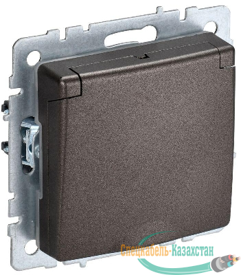 Розетка BRITE РСбш10-3-44-БрТБ 16А IP44 с заземл. защ. шторки с крышкой механизм бронза IEK BR-R16-16-44-K45