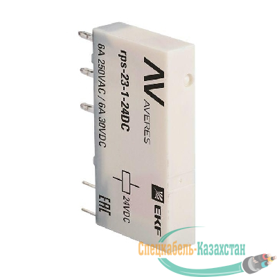 Реле промежуточное РП slim 23/1 6А 24В DC AVERES EKF rps-23-1-24DC